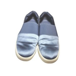 VINCE Corbin Satin Slip On Sneakers Shoes Women's 8 Baby Blue